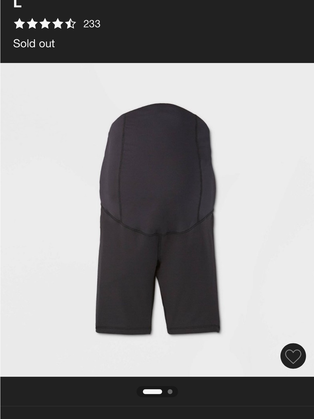 Ingrid & Isabel Black Athletic Maternity Shorts - Picture 5 of 5
